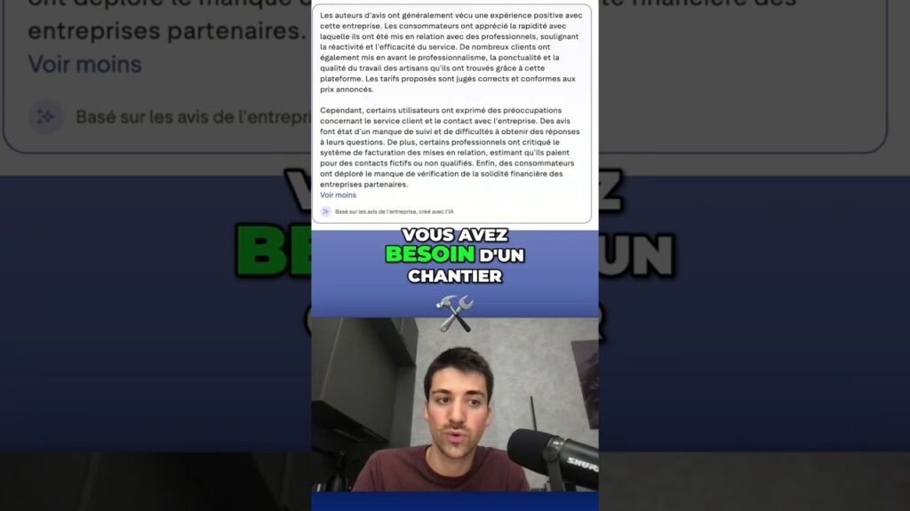 Travaux.com : ARNAQUE ou pas ? #shorts