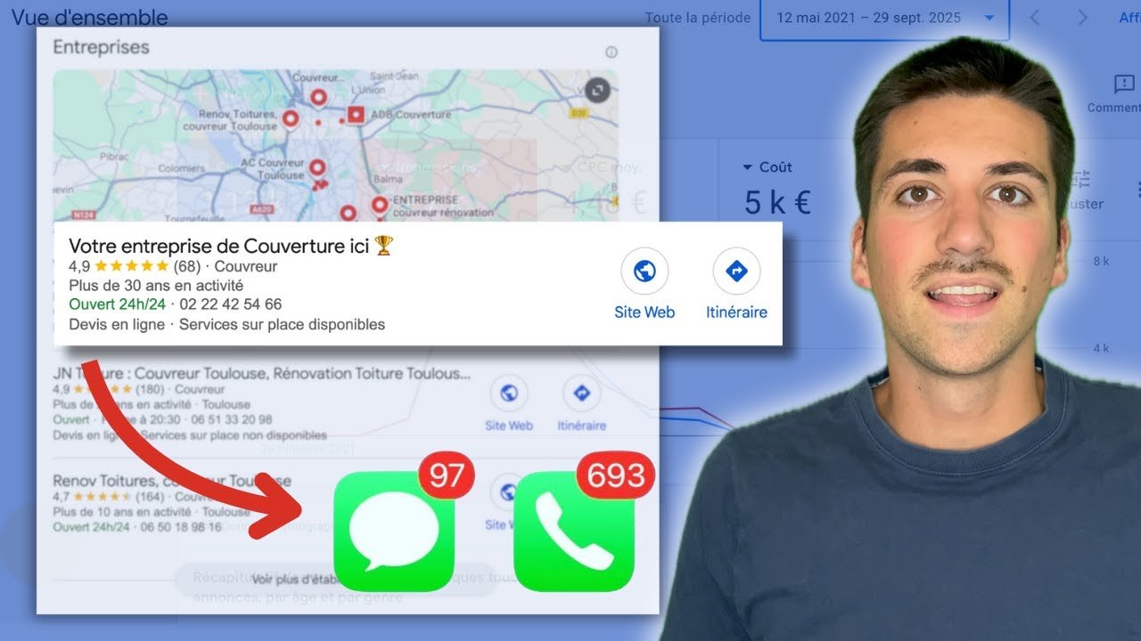 Couvreurs : Comment Obtenir 15+ Leads Qualifiés par Mois avec Google (Sans Payer une Fortune)